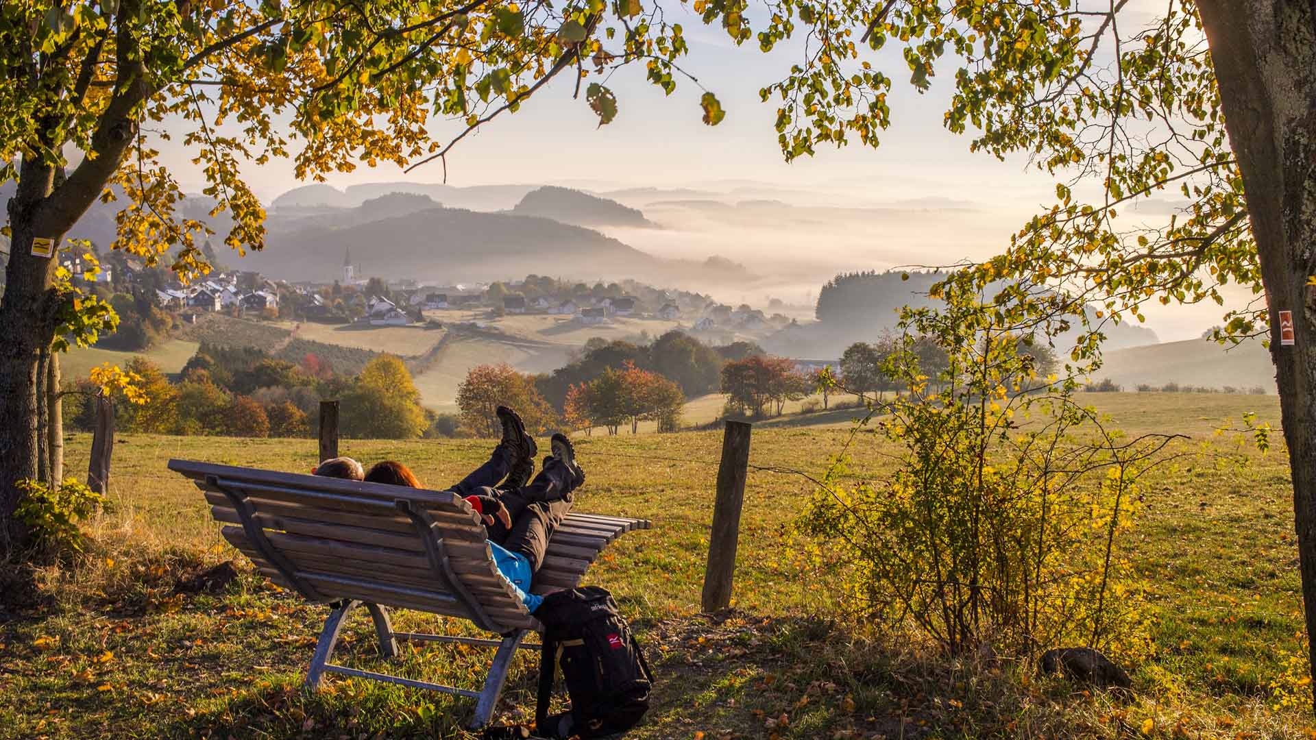 Ook in de herfst kun je fijn wandelen op de Rothaarsteig. © Rothaarsteigverein e.V. - Klaus-Peter Kappest